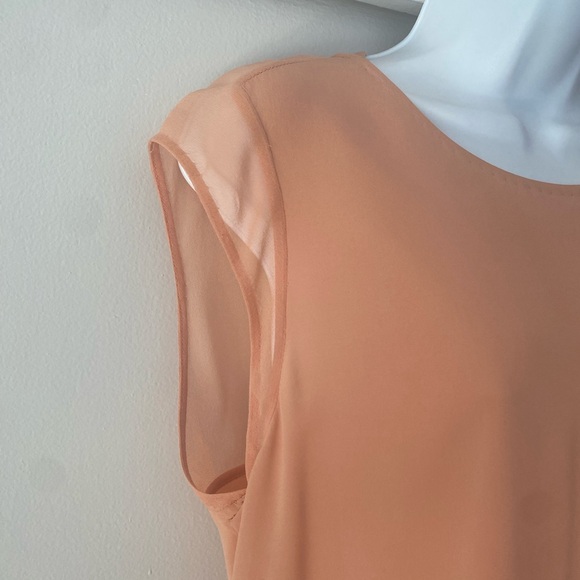 Phillip Lim silk blouse, back cut-out, peach color size 2 - Picture 2 of 14